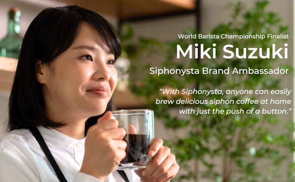 Miki Suzuki brand ambassador holding coffee cup