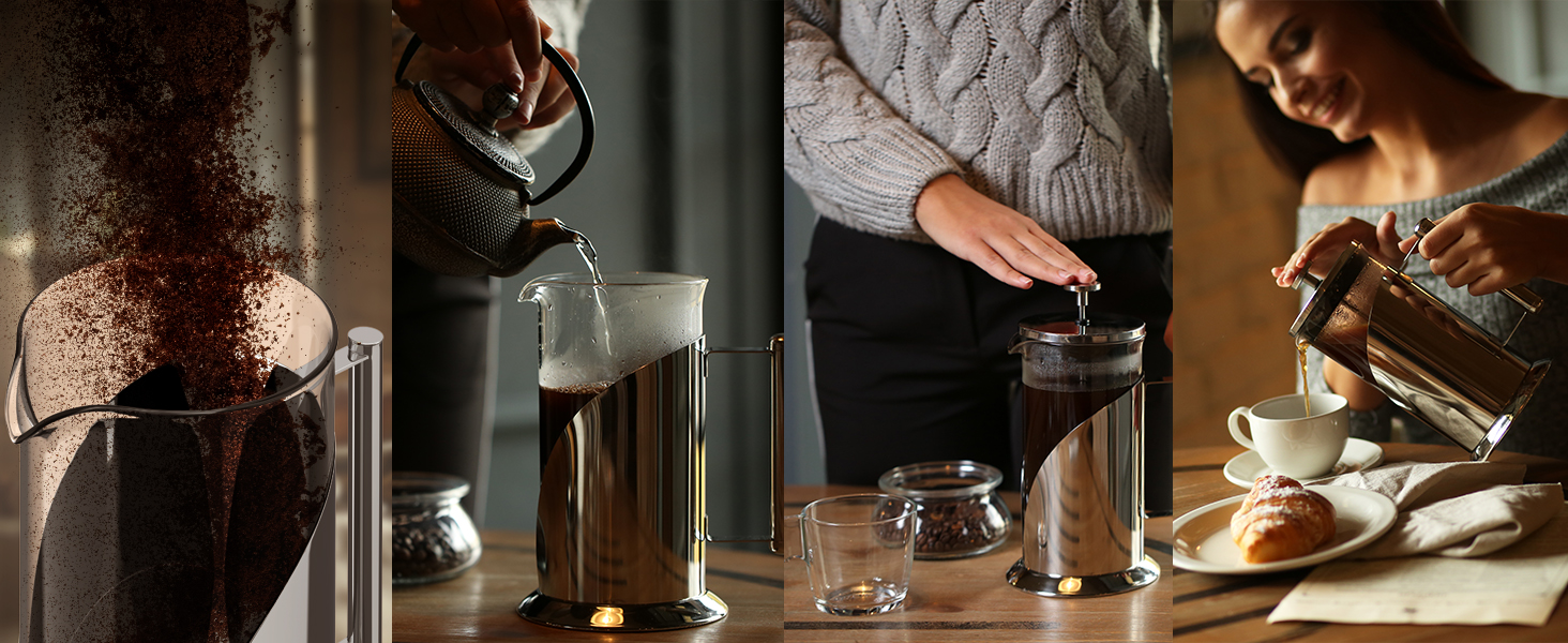 french press stainless steel, stainless steel french press, tea press, french press small