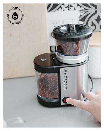 coffee grinds, burr grinder, grosche bremen, coffee mill, fine grind, moka, espresso, french press