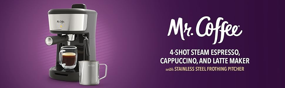 Mr. Coffee 4-Shot Steam Espresso Maker