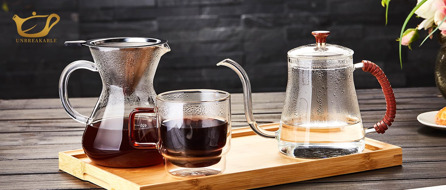Unbreakable glass Teapot