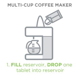 affresh coffeemaker cleaner directions